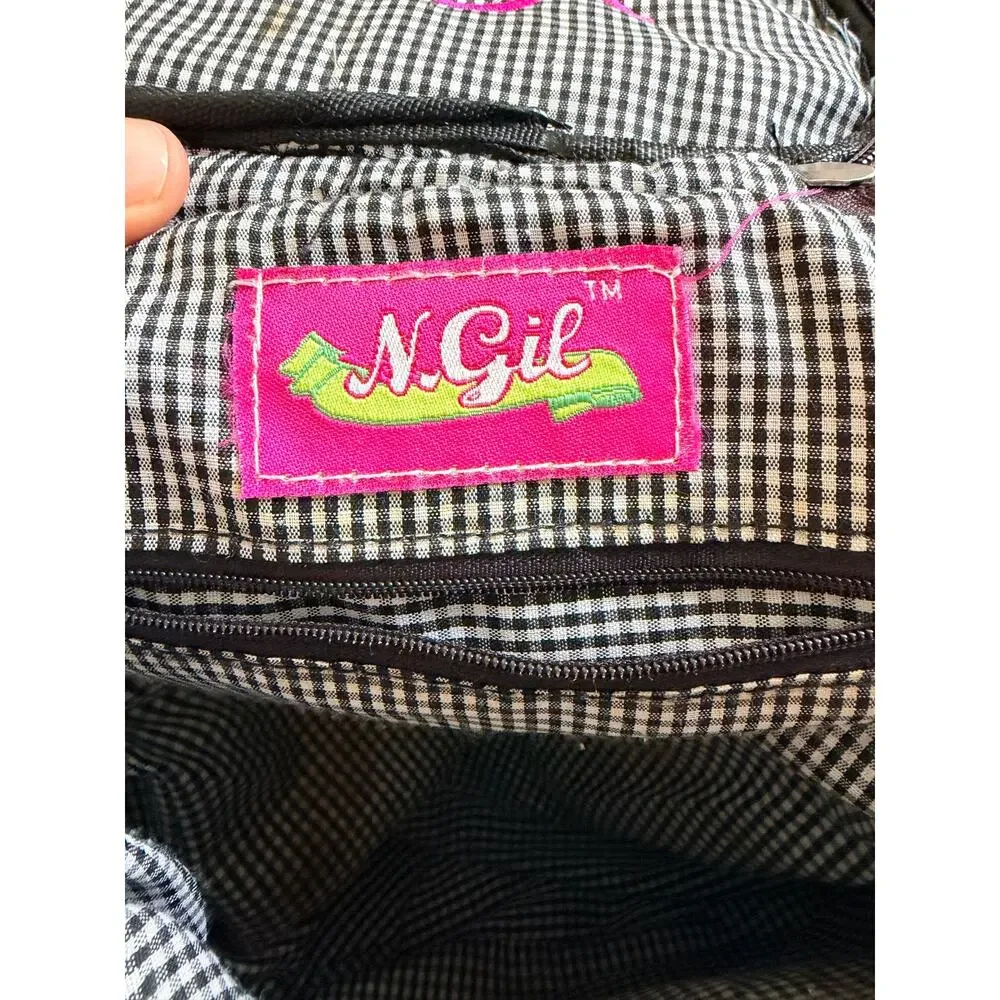 N. girl Mini Quilted Owl Print Backpack - Monogram M